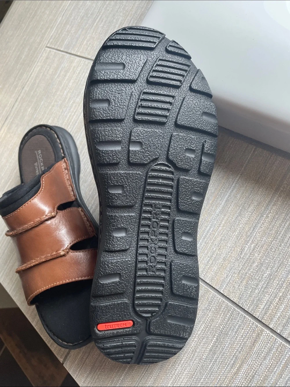 Rockport leather upper